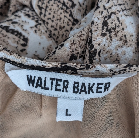 Walter Baker Animal Print Snake Tiered Maxi Dress Size L - Picture 4 of 6